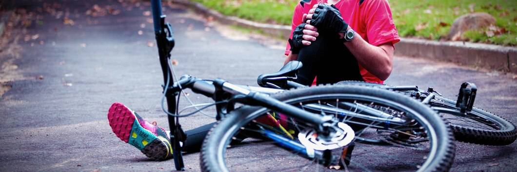 Male cyclist getting injured due to pothole | cycling accident